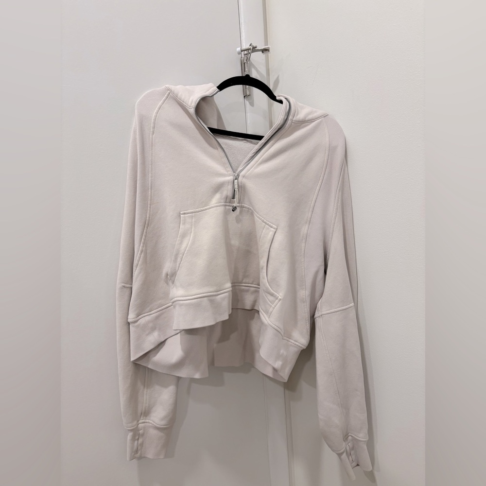lululemon athletica Cream Cropped Hoodie